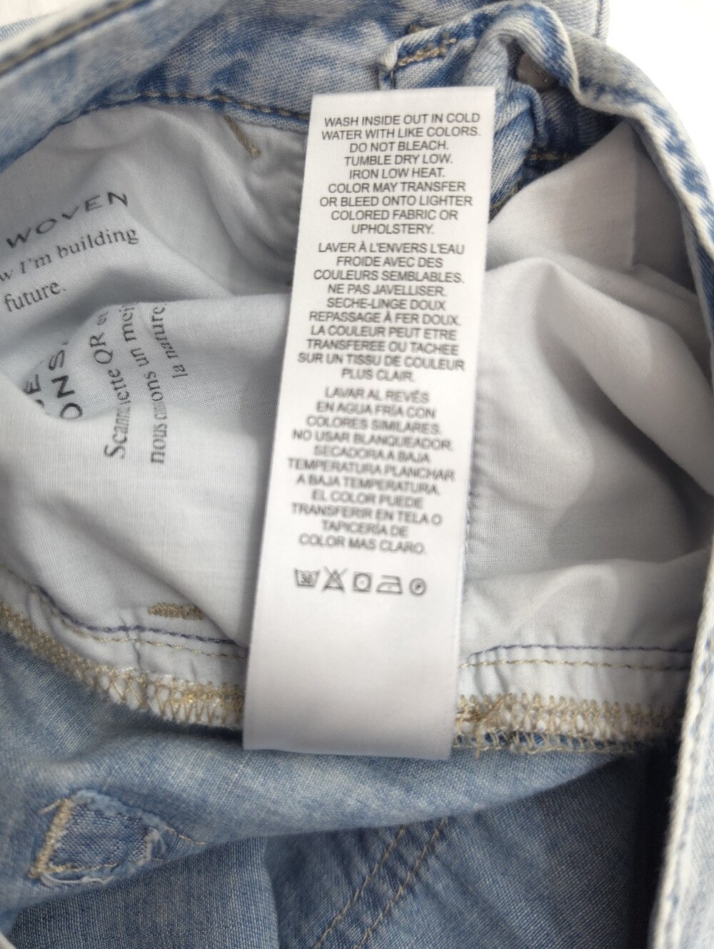 Frame Le Baggy Palazzo Denim Jeans In Aries - Picture 7 of 10